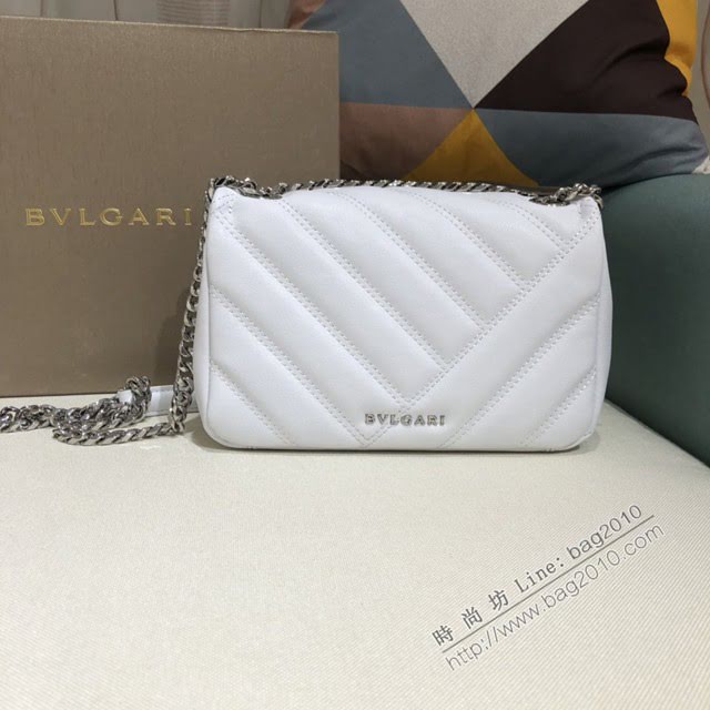 Bvlgari女包 寶格麗2020新款 幾何形狀牛皮鏈條單肩斜挎女包 古力娜紮同款 287993  fyd1562